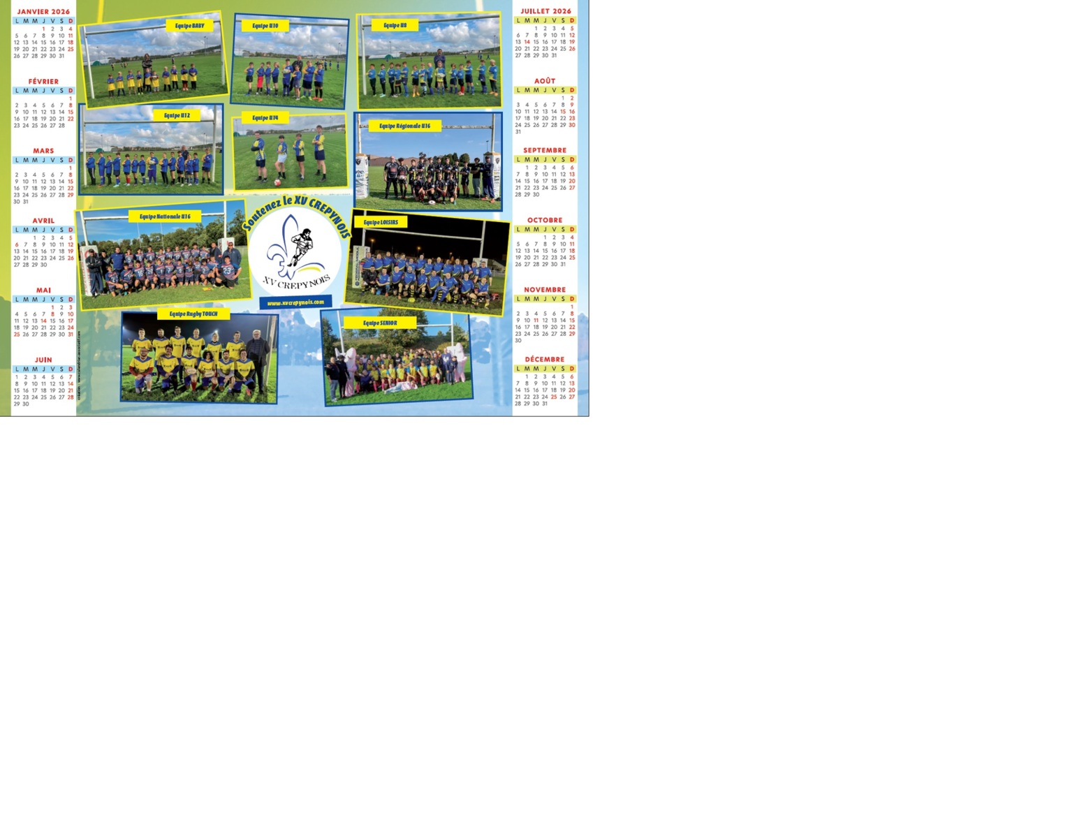 LE CALENDRIER 2026 est arrivé