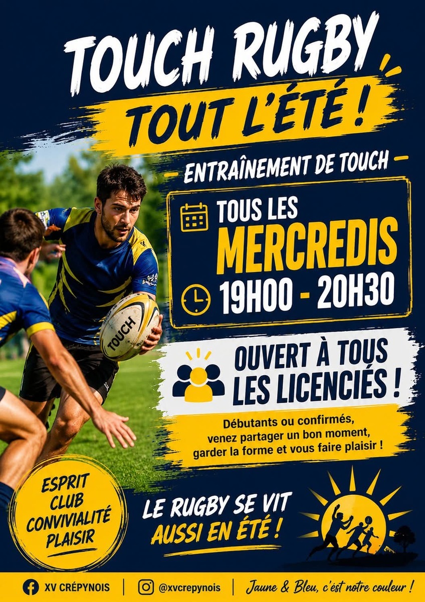 TOUCH RUGBY tout l'été