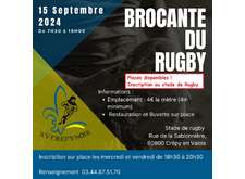 BROCANTE du XV CREPYNOIS 2024 du dimanche 15 septembre 2024, encore des places disponibles