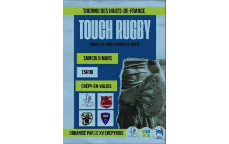 Tournoi TOUCH'RUGBY - Samedi 09 mars 2024 à 15h00