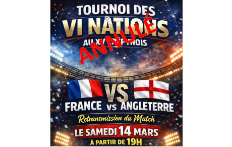 Retransmission FRANCE - ANGLETERRE - ANNULE