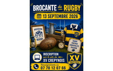 BROCANTE du XV CREPYNOIS RUGBY du 13/09/2026